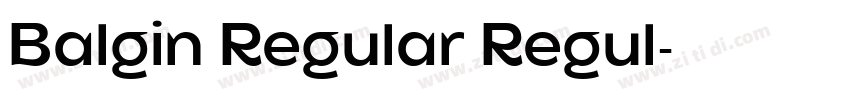 Balgin Regular Regul字体转换